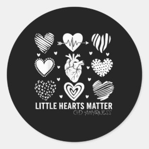 Little Hearts Chd Awareness Design For Heart Advoc Classic Round Sticker