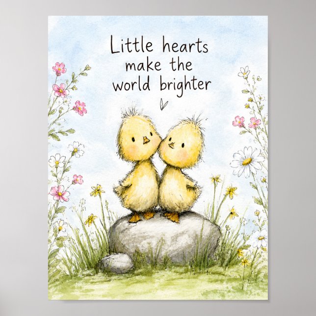 Little Hearts Make The World Brighter  Poster (Front)