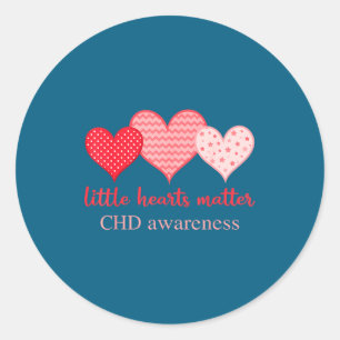 Little Hearts Matter Chd Heart Classic Round Sticker