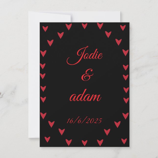 little hearts wedding invitation (Front)