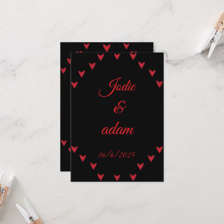 little hearts wedding invitation