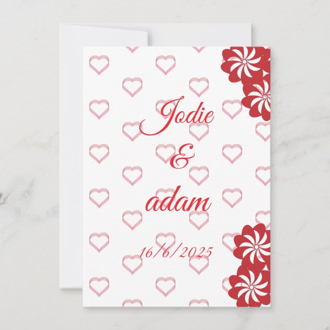 little hearts wedding invitation (Front)