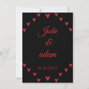 little hearts wedding invitation