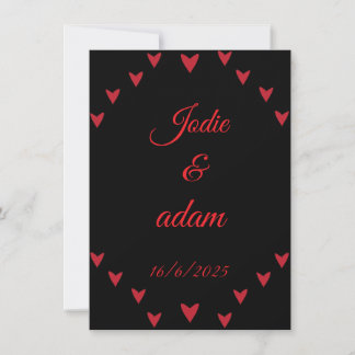 little hearts wedding invitation