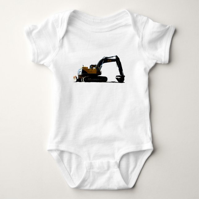 Little Heavy Equipment Operator Baby Bodysuit (Front)