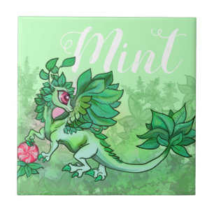 Little Herb Garden Dragon~Mint Tile