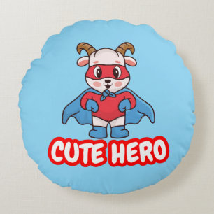Little Hero Cartoon Round Cushion
