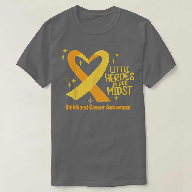 Little Heroes in our Midst - Childhood Cancer Awar T-Shirt (Design Front)