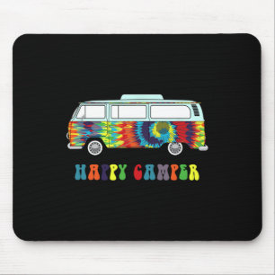 Little Hippie Vintage Bus Cute Tie Dyed Camper Tee Mouse Pad