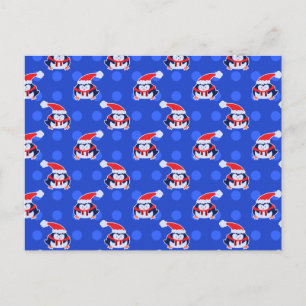 Little Holiday Penguin Pattern Postcard