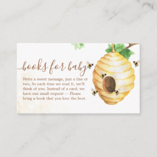Little Honey Bee Baby Shower Books for Baby Enclosure Card