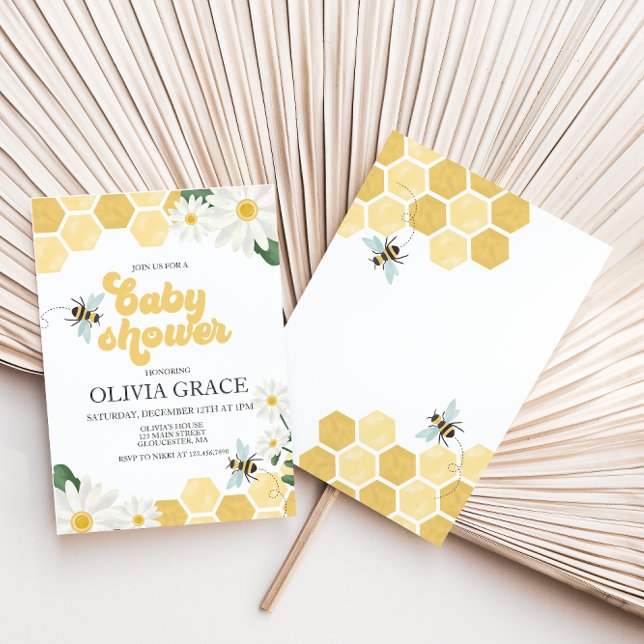 Little Honey Bee Baby Shower bumblebee Invitation (Creator Uploaded)