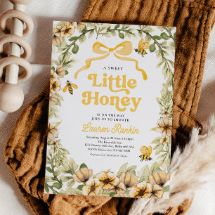 Little Honey Bee Baby Shower Invitations