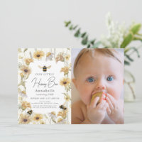 Little Honey Bee Chamomile 1st Birthday Photo