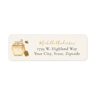 Little Honey Bee Soft Watercolor Return Address 