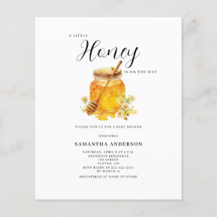 Little Honey Budget Baby Shower Invitation  Flyer