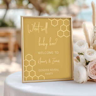 Little Honey Gender Reveal Welcome Sign Decor