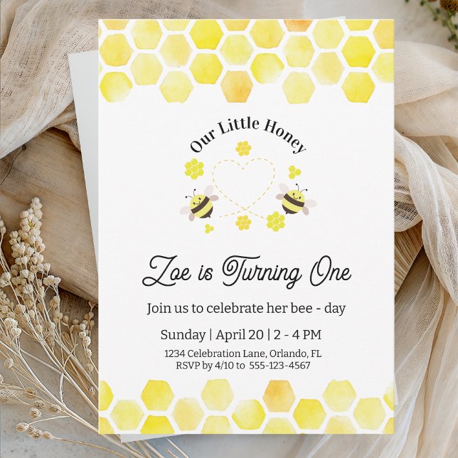 Little Honey Invitation Kids 1st Birthday (Creator Uploaded)