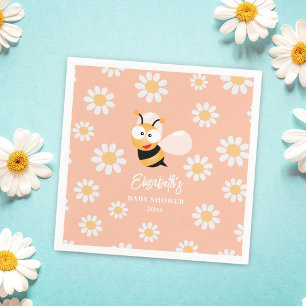 Little Honey Mommy To Bee and Daisies Baby Shower Napkin