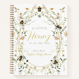 Little Honey Wildflower Bee Baby Shower Guest Book