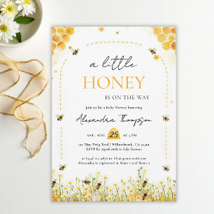 Little Honey Wildflowers Arch Summer Baby Shower Invitation