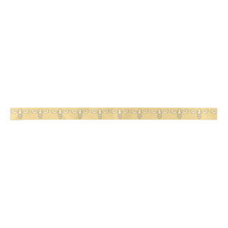 Little Honeybees on Honey-Yellow Satin Ribbon 