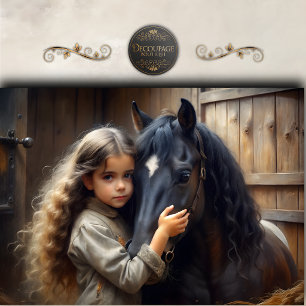 Little Horse Guardian Decoupage Tissue Paper