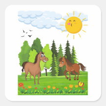 Little horses design for kids