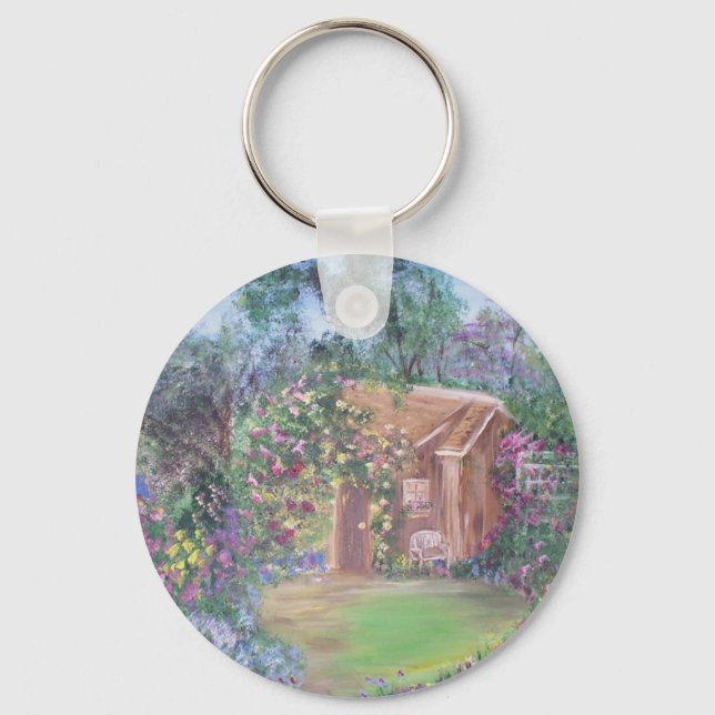 Little House at the End of the Path Key Ring (Front)