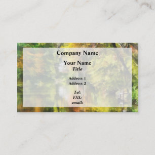 Little House by the Stream in Autumn Business Card