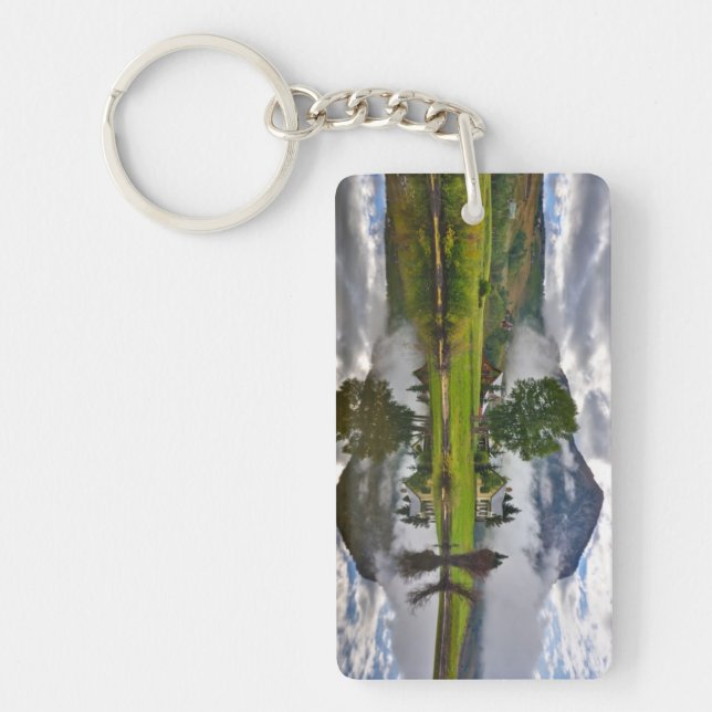 Little House in Mist on Lake Key Ring (Front)
