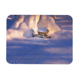 Little House in the Snow Flexible Magnet