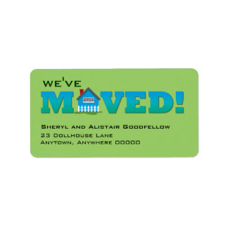 Little House Moving Announcement Label
