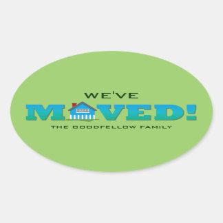 Little House Moving Announcement Sticker