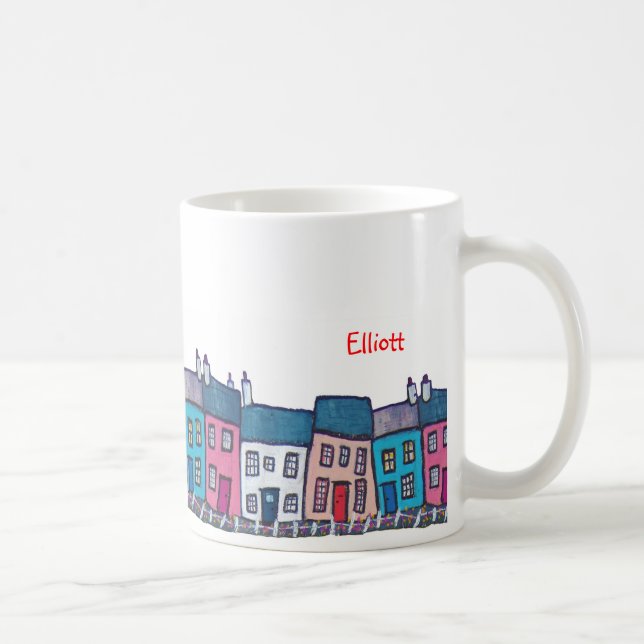 Little Houses on a Hillside Coffee Mug (Right)