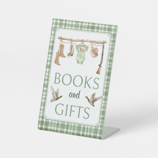 Little hunter Baby Shower Books and Gifts Sign
