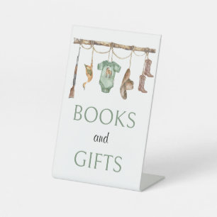 Little hunter Baby Shower Books and Gifts Sign