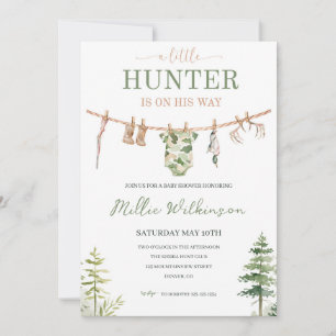 Little Hunter Baby Shower Invitation Boy