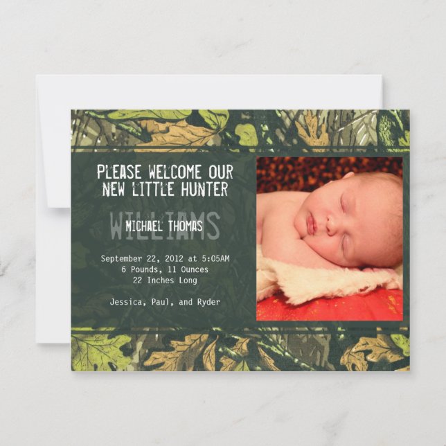 Little Hunter | Birth Announcements (Front)