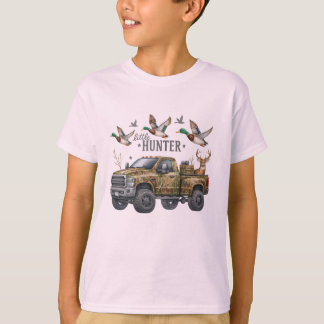 Little Hunter Camo Truck – Ducks, Deer & Outdoor T-Shirt