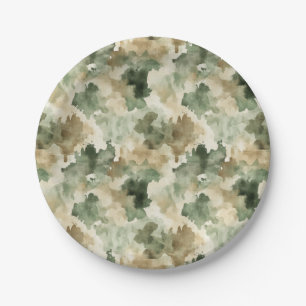 Little Hunter Duck Hunting Camo Boy Baby Shower Paper Plate
