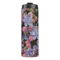 Little Hydrangea Flowers Pattern Thermal Tumbler
