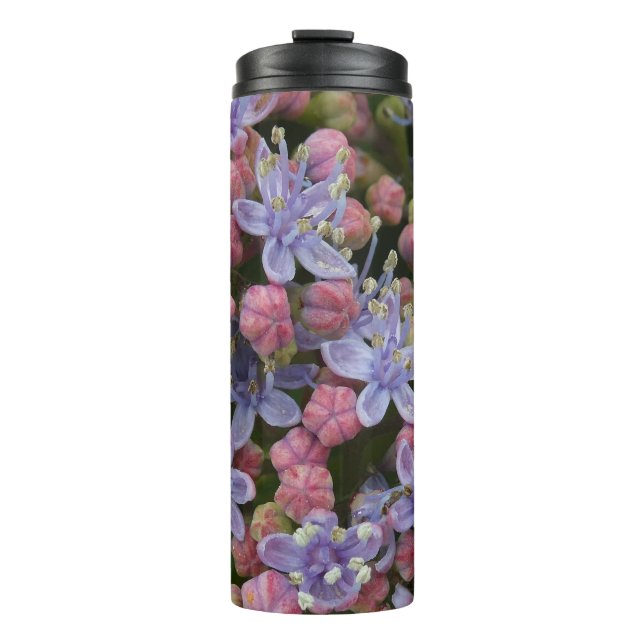 Little Hydrangea Flowers Pattern Thermal Tumbler (Front)