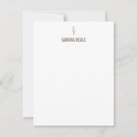 Little Ice Cream Cone Icon Personal Note Card