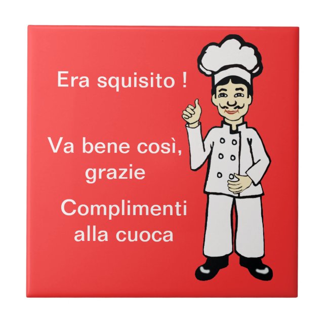 Little Italian chef Tile (Front)