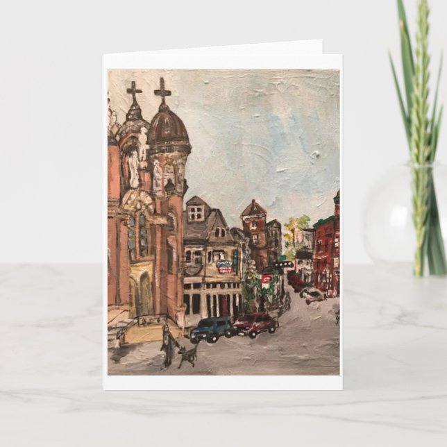 Little Italy, Cleveland Painting Greeting Card (Front)