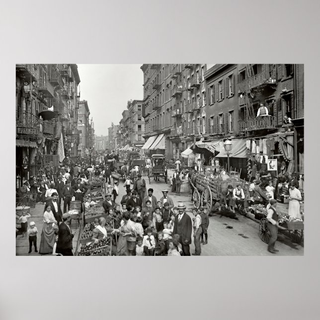 Little Italy - Mulberry Street - New York 1900 Poster (Front)