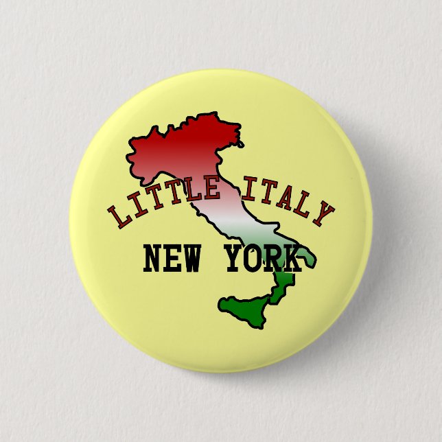 Little Italy New York 6 Cm Round Badge (Front)