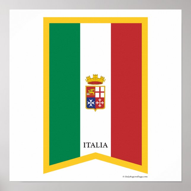 Little Italy New York City Italian Flag Poster (Front)