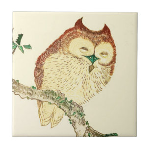 Little Japanese owl Tile